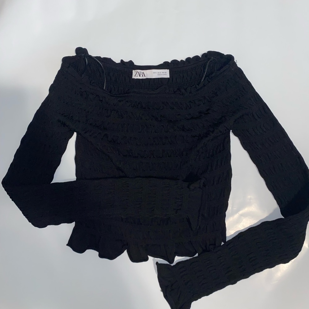 ZARA women’s Small black long sleeve top